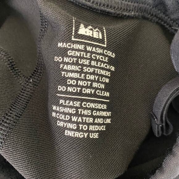 REI Straight Leg Athletic Pants Women M Black High‎ Waisted Zipper Leg Stretch - Picture 9 of 12